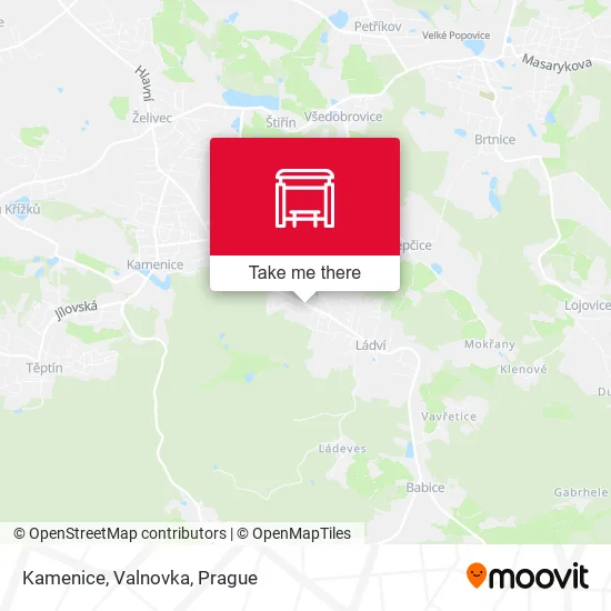 Карта Kamenice, Valnovka