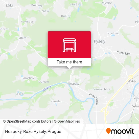 Карта Nespeky, Rozc.Pyšely