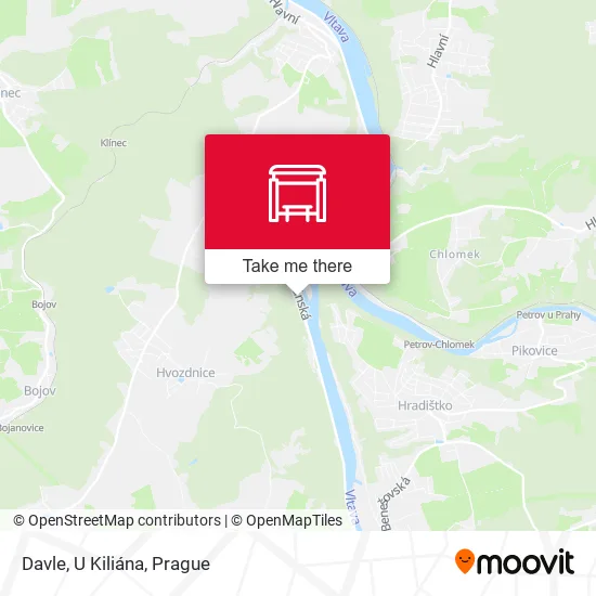 Карта Davle, U Kiliána