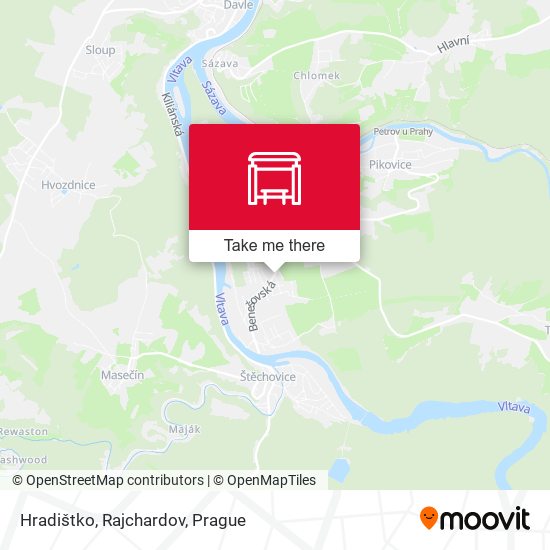 Hradištko, Rajchardov map