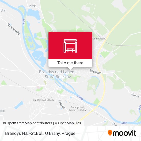 Brandýs N.L.-St.Bol., U Brány map