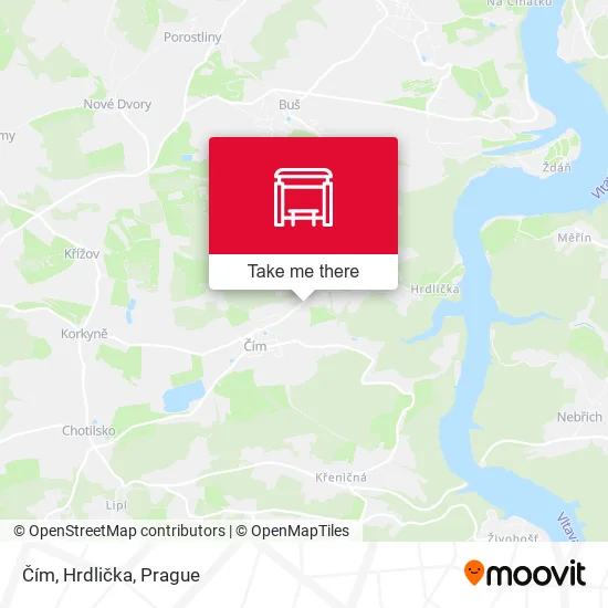 Карта Čím, Hrdlička