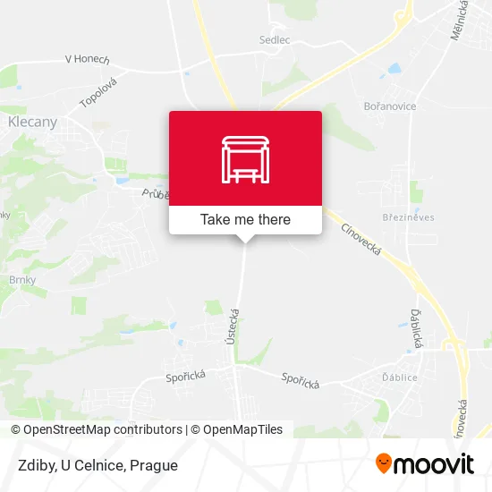 Карта Zdiby, U Celnice