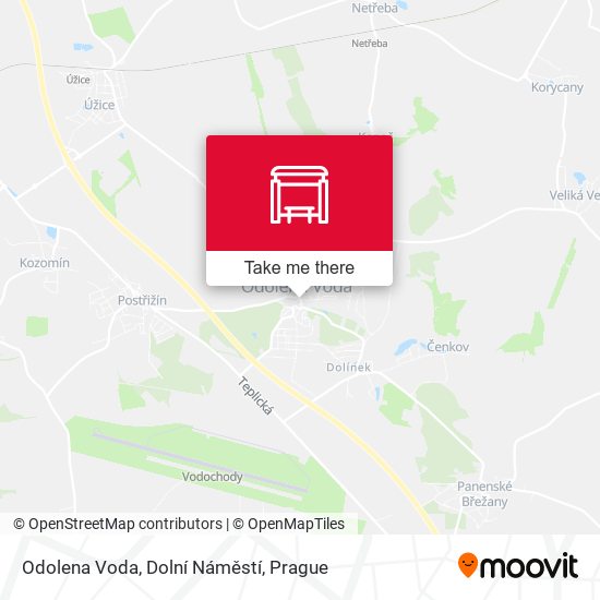Odolena Voda, Dolní Náměstí map
