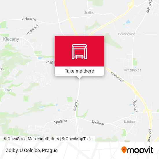 Карта Zdiby, U Celnice