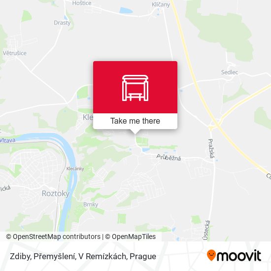 Zdiby, Přemyšlení, V Remízkách map