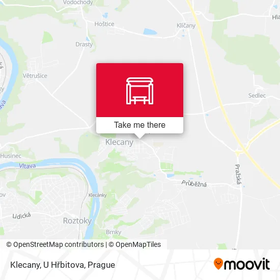 Карта Klecany, U Hřbitova