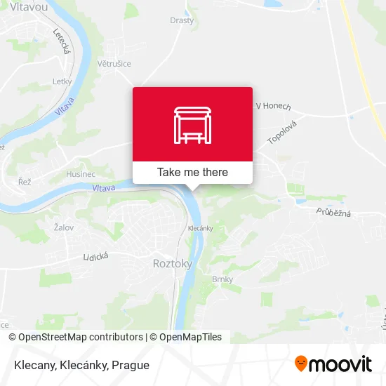 Карта Klecany, Klecánky