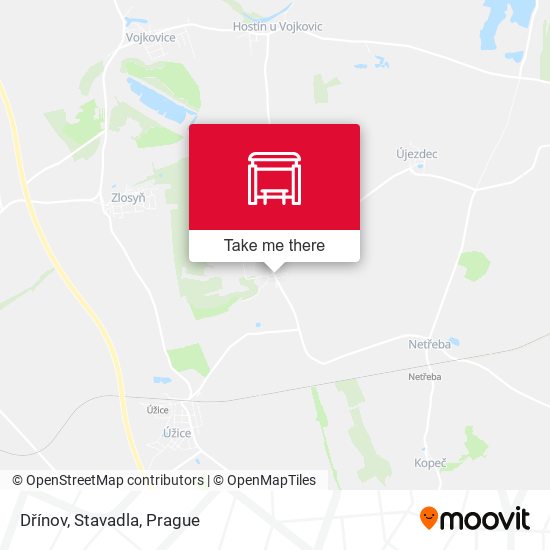 Dřínov, Stavadla map