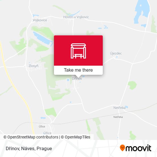 Dřínov, Náves map