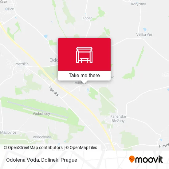 Карта Odolena Voda, Dolínek