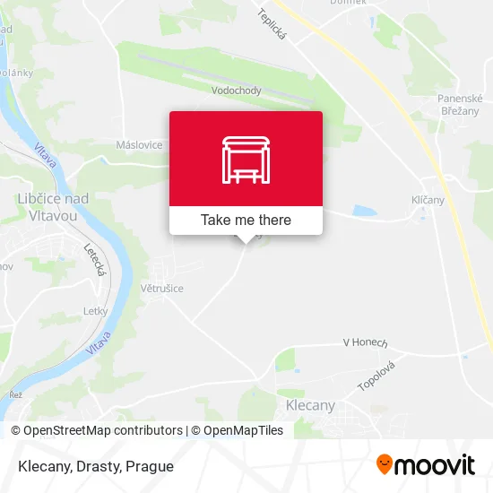 Карта Klecany, Drasty