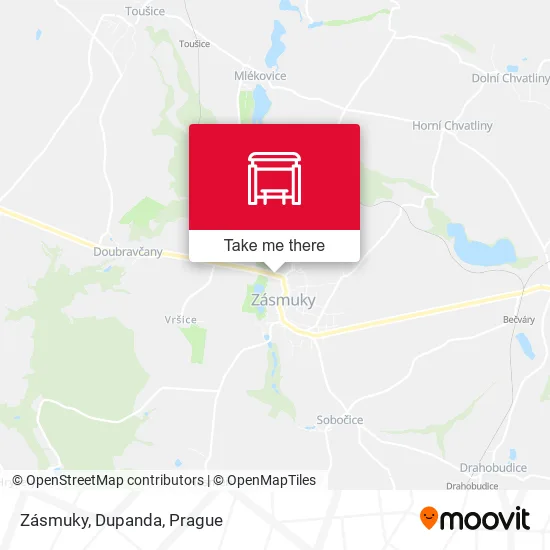 Карта Zásmuky, Dupanda