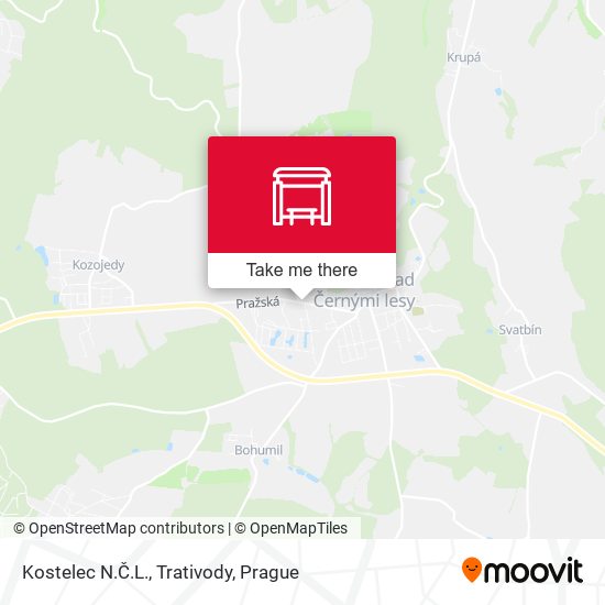 Kostelec N.Č.L., Trativody map