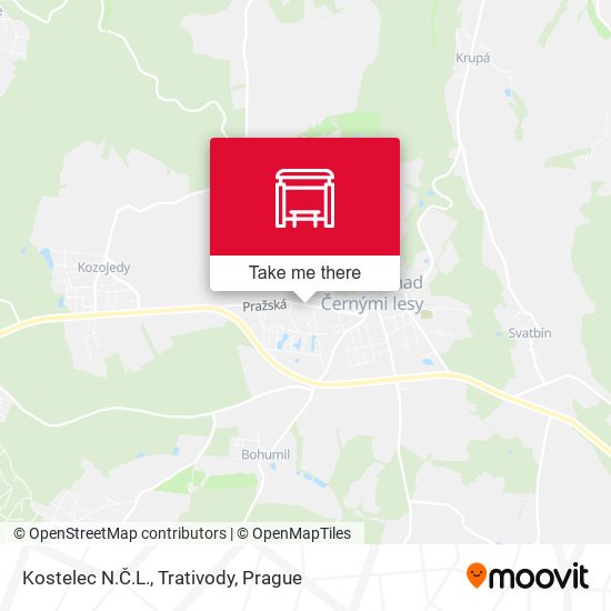 Kostelec N.Č.L., Trativody map