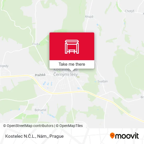 Карта Kostelec N.Č.L., Nám.