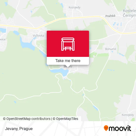 Карта Jevany