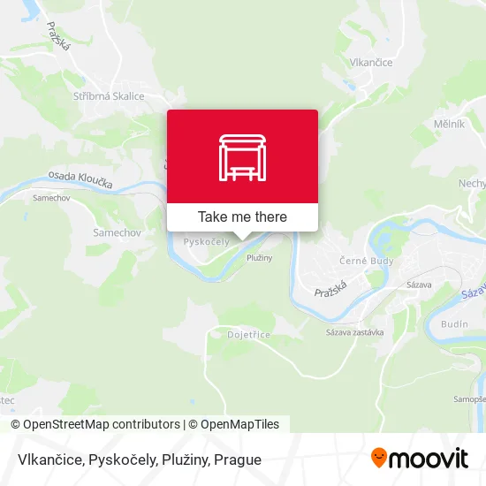 Карта Vlkančice, Pyskočely, Plužiny