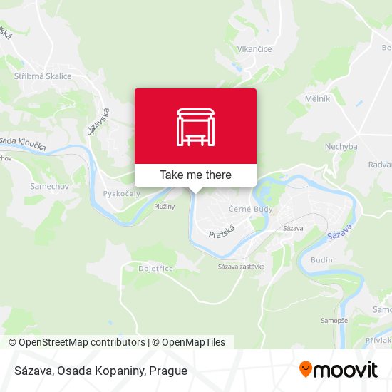 Sázava, Osada Kopaniny map