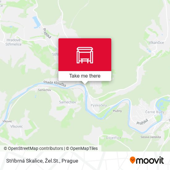 Stříbrná Skalice, Žel.St. map