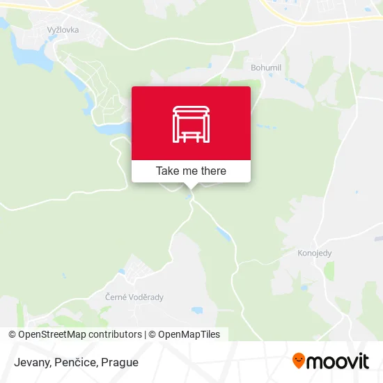 Jevany, Penčice map