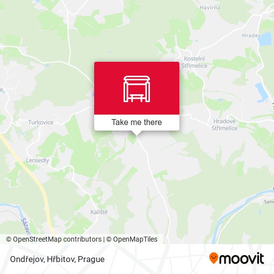 Карта Ondřejov, Hřbitov