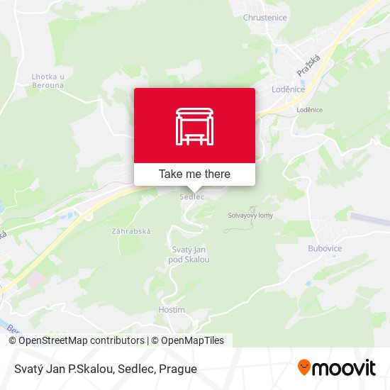 Svatý Jan P.Skalou, Sedlec map