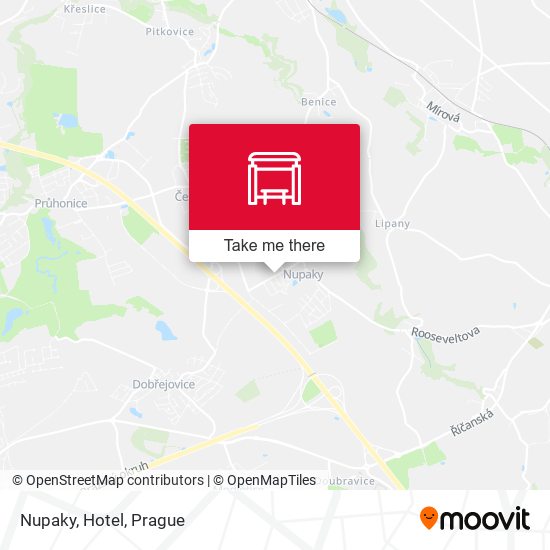 Nupaky, Hotel map