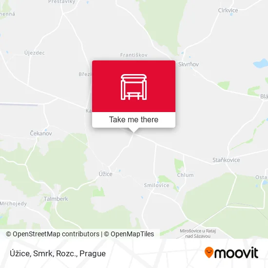 Карта Úžice, Smrk, Rozc.