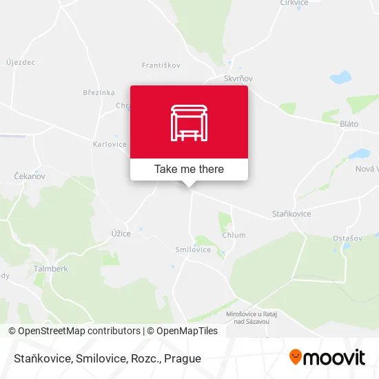Карта Staňkovice, Smilovice, Rozc.