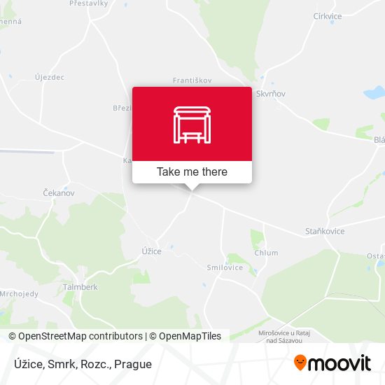 Карта Úžice, Smrk, Rozc.