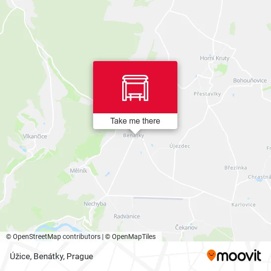 Карта Úžice, Benátky