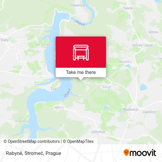 Rabyně, Stromeč map