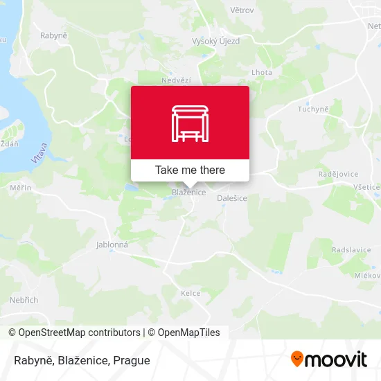 Rabyně, Blaženice map