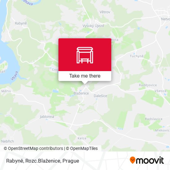 Rabyně, Rozc.Blaženice map