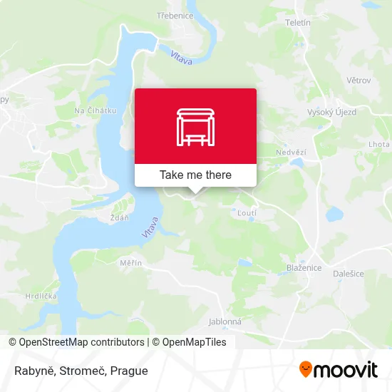 Rabyně, Stromeč map