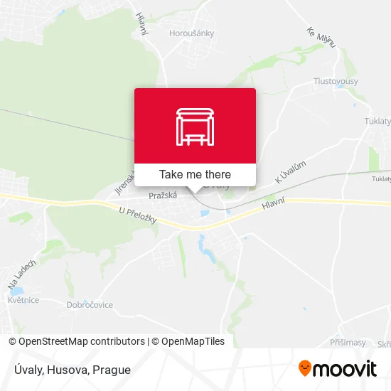 Карта Úvaly, Husova