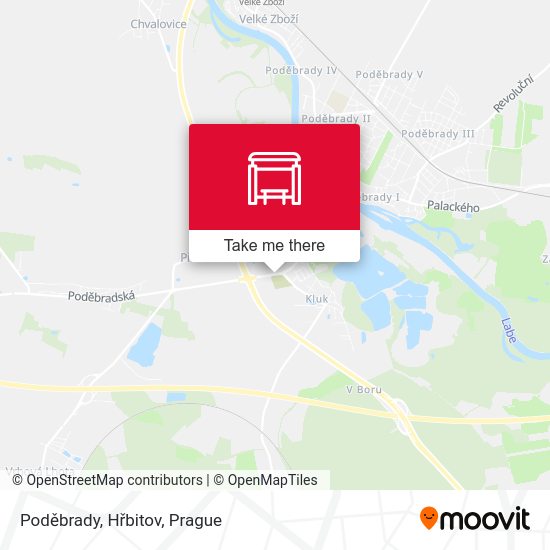 Poděbrady, Hřbitov map