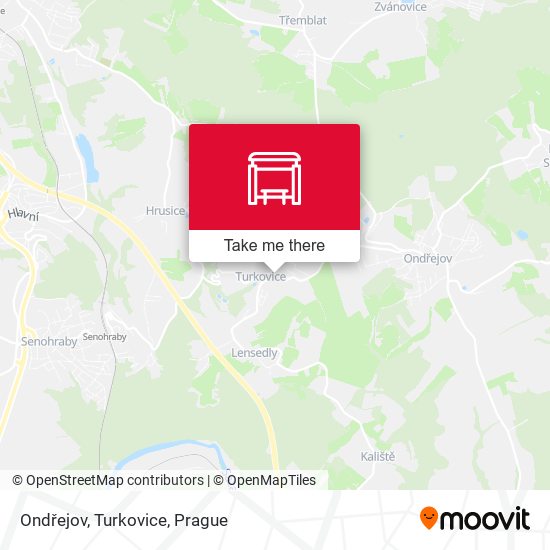 Ondřejov, Turkovice map