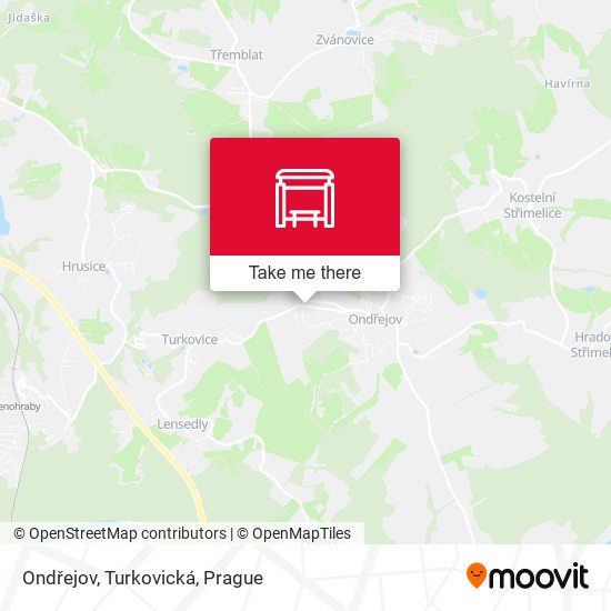 Ondřejov, Turkovická map