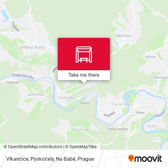 Vlkančice, Pyskočely, Na Babě map
