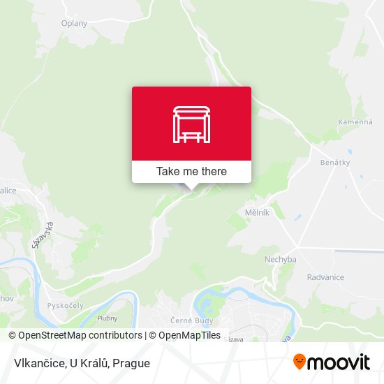 Vlkančice, U Králů map