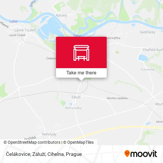 Карта Čelákovice, Záluží, Cihelna