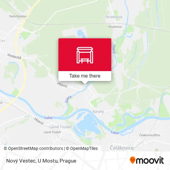 Карта Nový Vestec, U Mostu