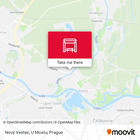 Карта Nový Vestec, U Mostu