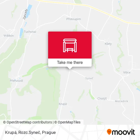 Карта Krupá, Rozc.Syneč