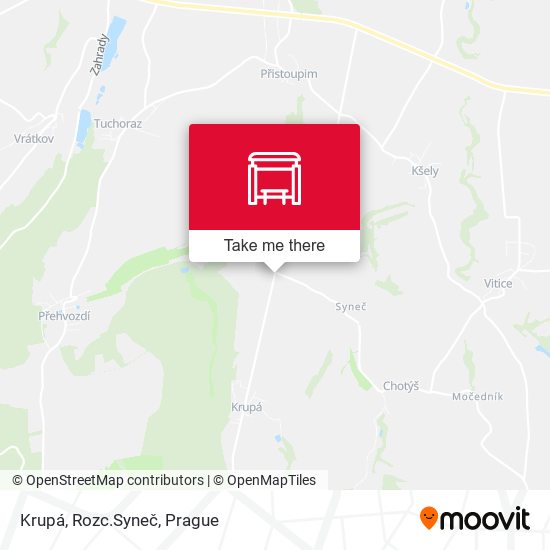Krupá, Rozc.Syneč map