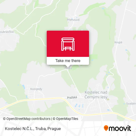 Карта Kostelec N.Č.L., Truba