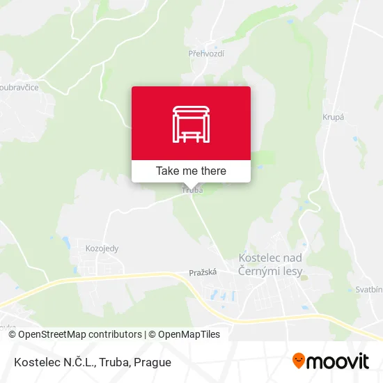Карта Kostelec N.Č.L., Truba