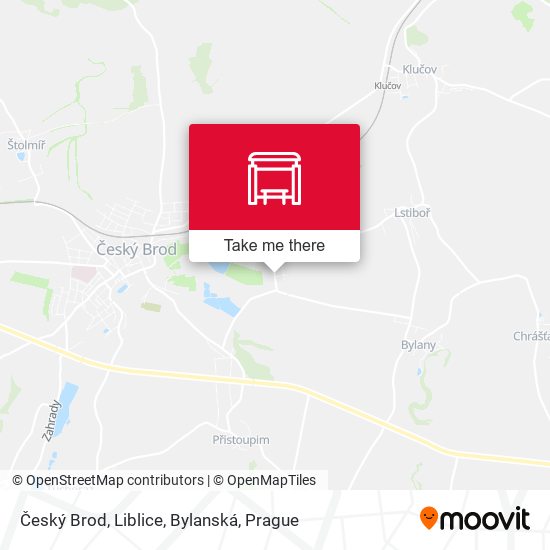Český Brod, Liblice, Bylanská map
